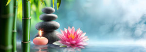 Spa,-,Natural,Alternative,Therapy,With,Massage,Stones,And,Waterlily